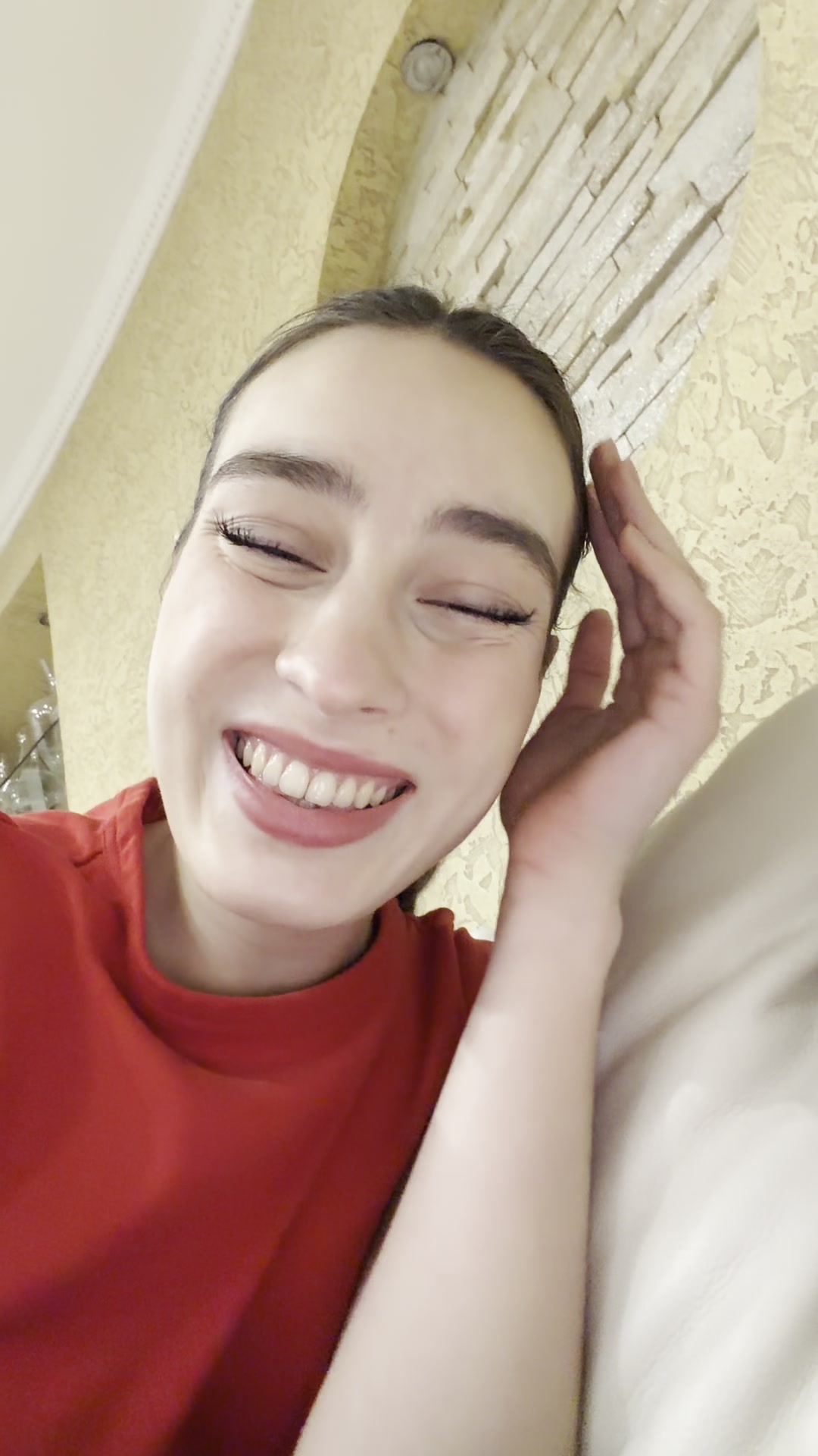 Woman's Genuine and Joyful Laughter
