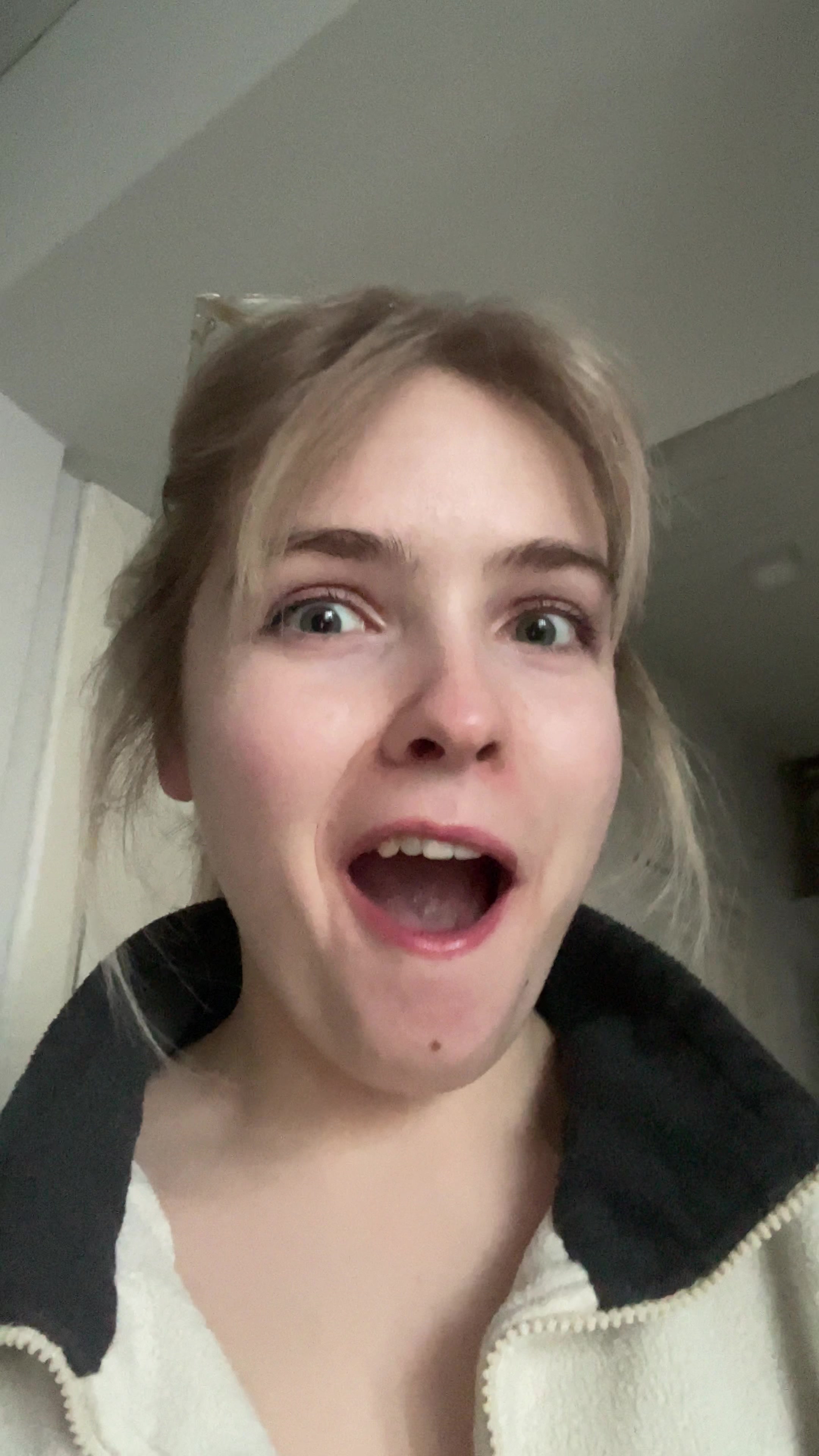 Young Woman Laughing and Amused