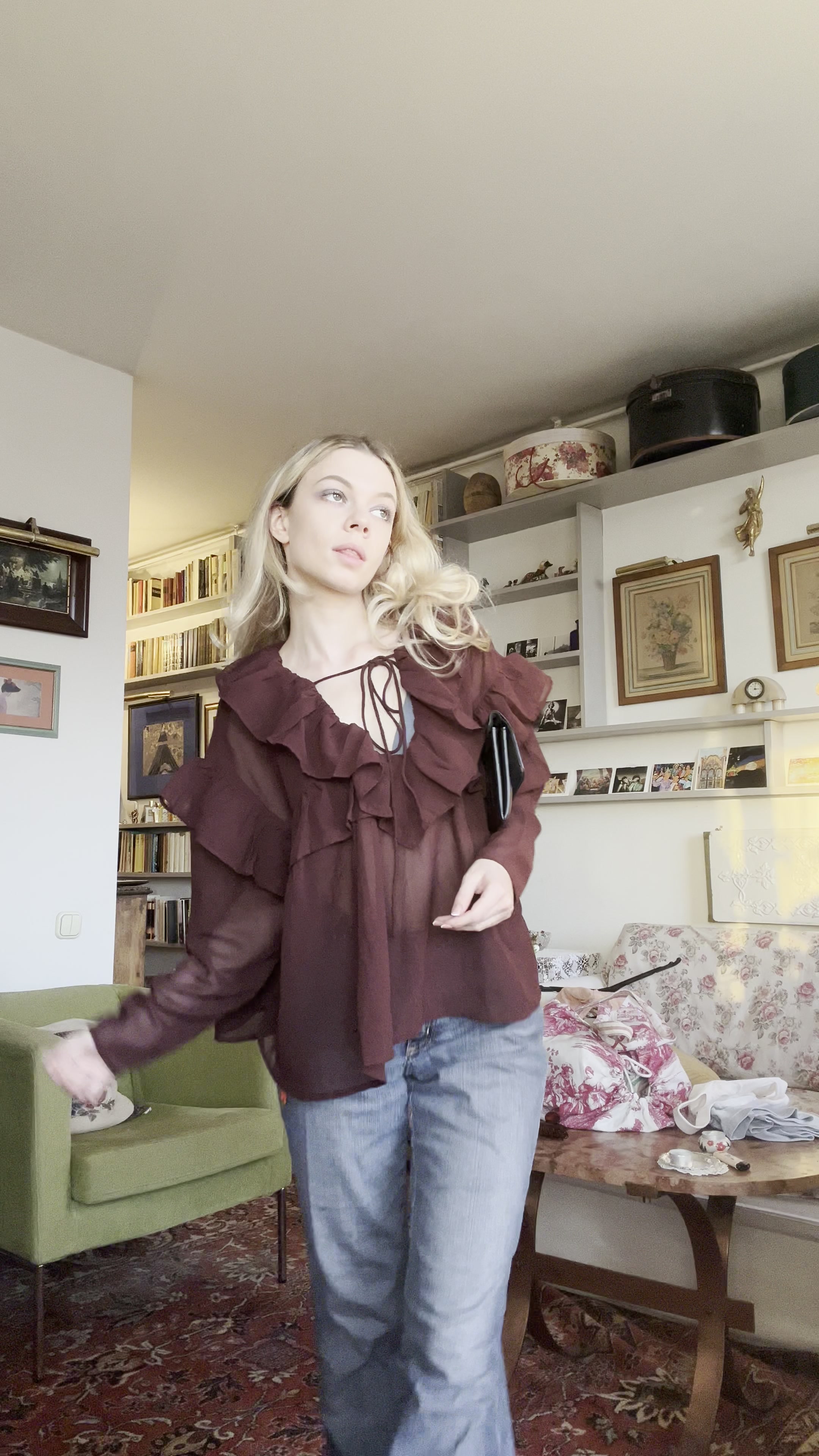 Woman pulling wallet from jeans