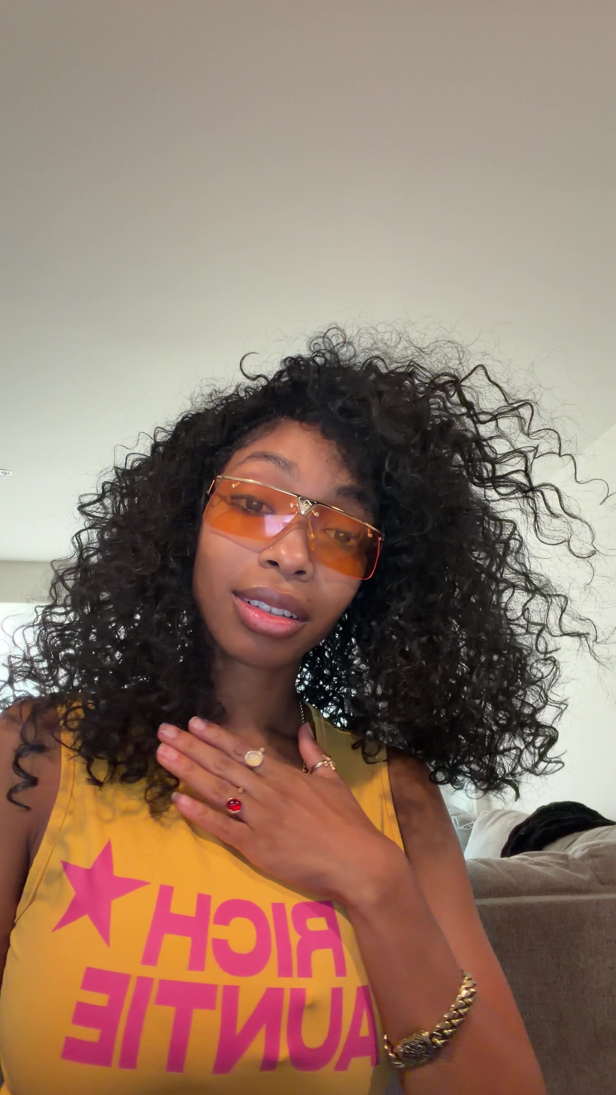 Playful Sunglasses Reveal and Pose