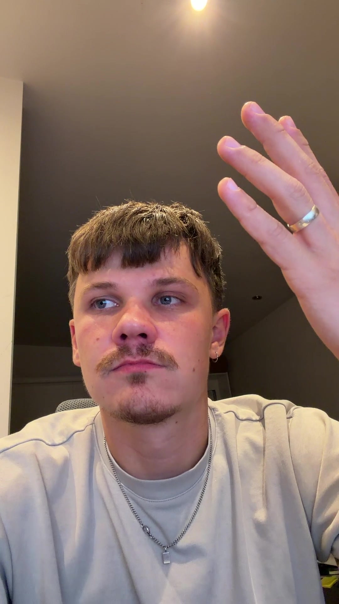 Man Makes Funny Counting Face