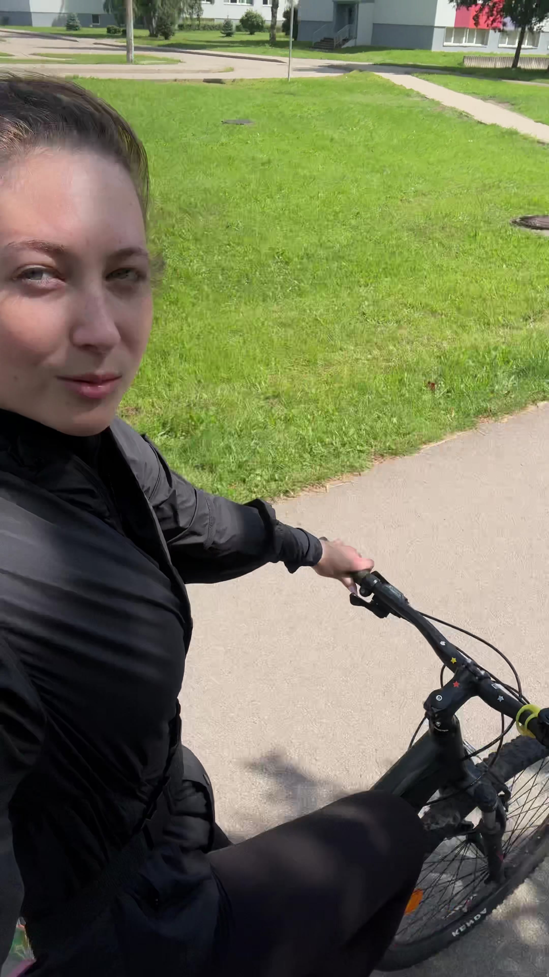 Paula enjoys a sunny bike ride