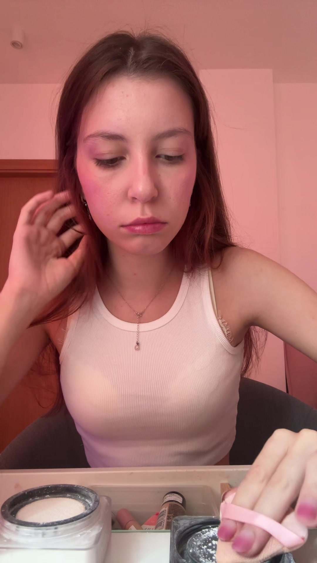 Surprised Reaction to Eye Cream