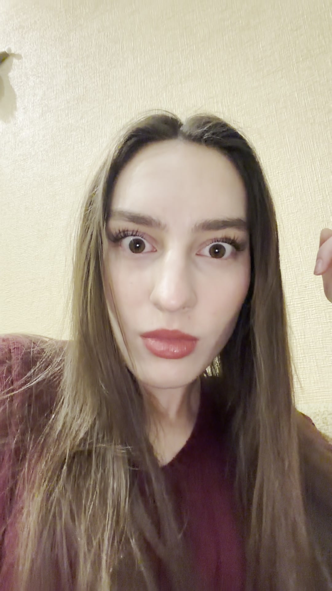 Woman Reacts with Shock and Surprise